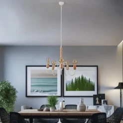 Envostar Joiy kroonluchter, 5-lamps, wit