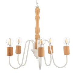 Envostar Joiy kroonluchter, 5-lamps, wit