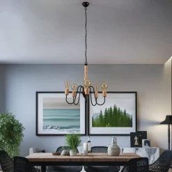 Envostar Joiy kroonluchter, 5-lamps, zwart