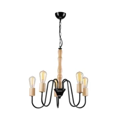 Envostar Joiy kroonluchter, 5-lamps, zwart