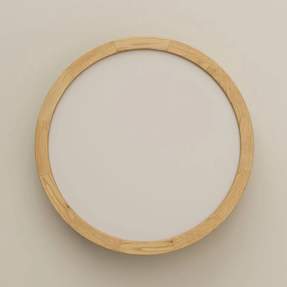 Envostar Kerio plafondlamp, Ø 27 cm, eikenhout naturel