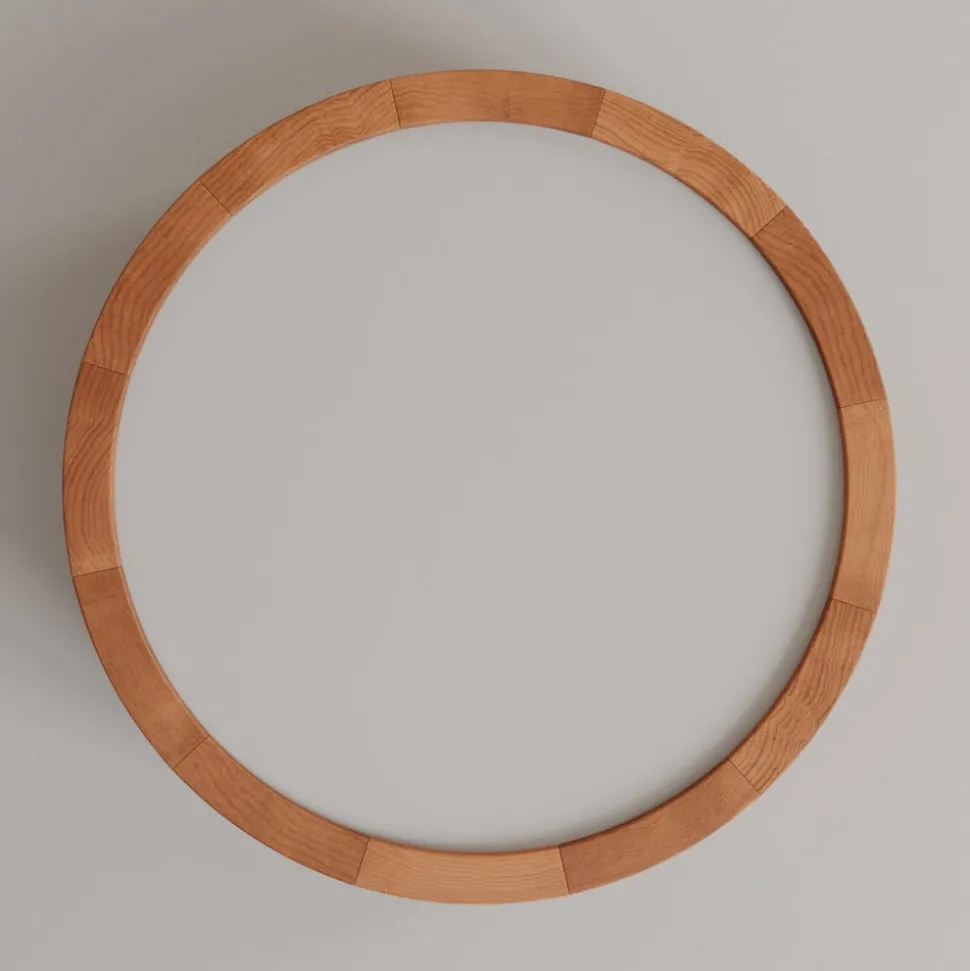 Envostar Kerio plafondlamp Ø 27 cm rustiek grenen