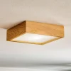 Envostar Kerio plafondlamp 27,5x27,5cm eiken licht