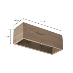 Envostar Kubiko wandlamp, dennenhout grijs