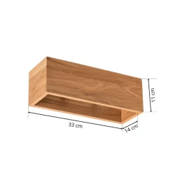 Envostar Kubiko wandlamp, eiken geolied