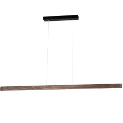 Envostar Lineo LED hanglamp donker grenen 118cm