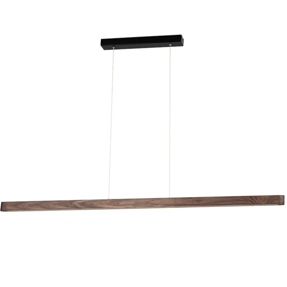 Envostar Lineo LED hanglamp donker grenen 118cm