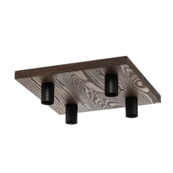 Envostar Lobo plafondlamp 4-lamps grenen walnoot