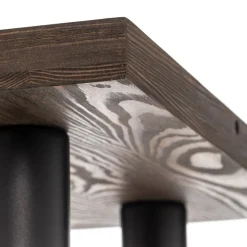 Envostar Lobo plafondlamp 4-lamps grenen walnoot