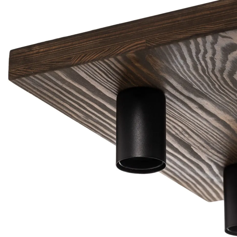 Envostar Lobo plafondlamp 4-lamps grenen walnoot