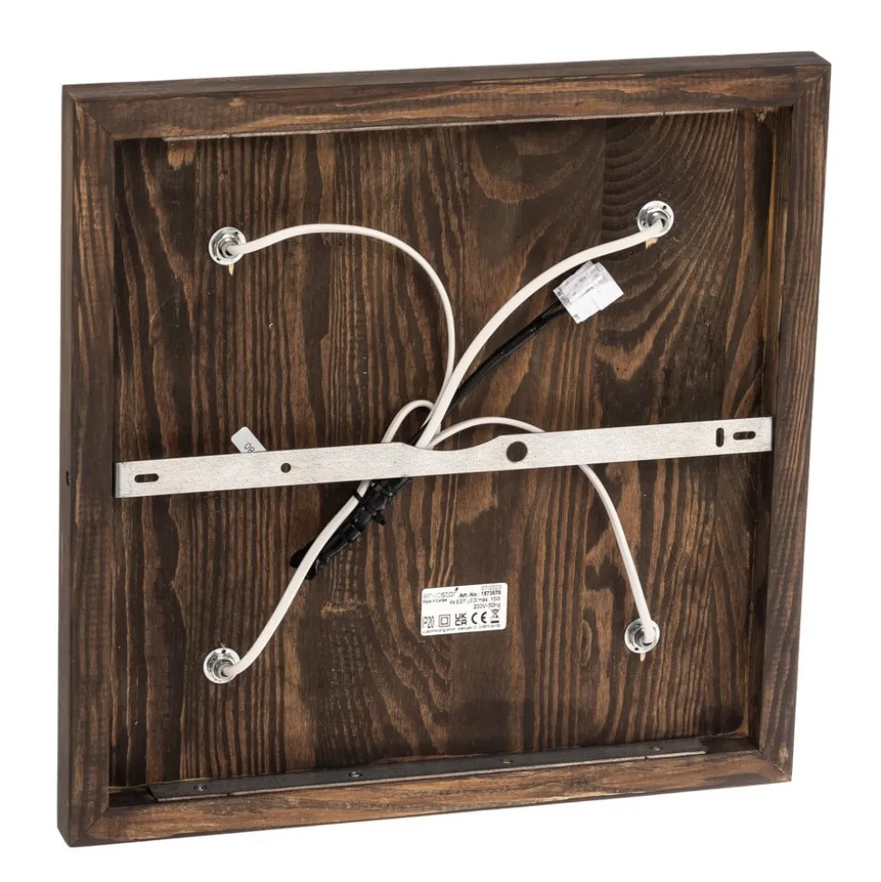 Envostar Lobo plafondlamp 4-lamps grenen walnoot