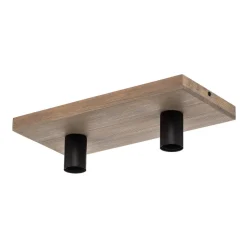 Envostar Lobo plafondlamp 2-lamps grenen grijs