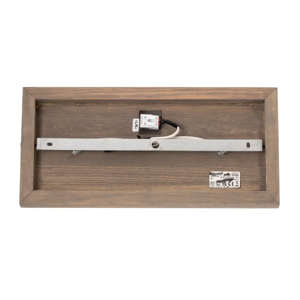 Envostar Lobo plafondlamp 2-lamps grenen grijs