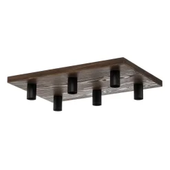 Envostar Lobo plafondlamp 6-lamps grenen grijs