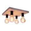Envostar Lobo plafondlamp 4-lamps grenen grijs