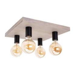 Envostar Lobo plafondlamp 4-lamps grenen grijs