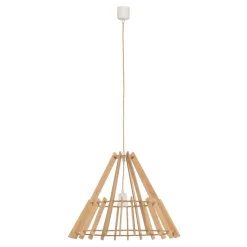 Envostar Lohr hanglamp, hout, kegelvormig Ø 53cm