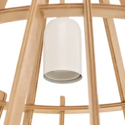 Envostar Lohr hanglamp, hout, kegelvormig Ø 53cm