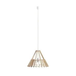 Envostar Lohr hanglamp, hout, kegelvormig Ø 53cm