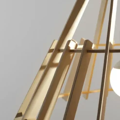 Envostar Lohr hanglamp, hout, kegelvormig Ø 53cm