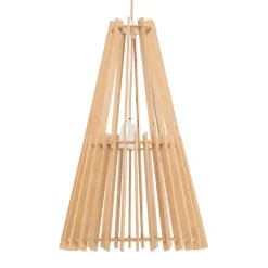 Envostar Lohr hanglamp, hout, kegelvormig Ø 39cm