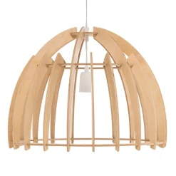Envostar Lohr hanglamp van hout, halfrond Ø 50cm