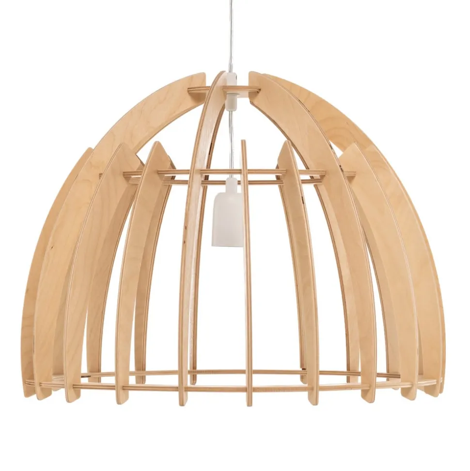 Envostar Lohr hanglamp van hout, halfrond Ø 50cm