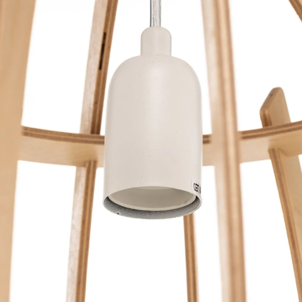 Envostar Lohr hanglamp van hout, halfrond Ø 50cm