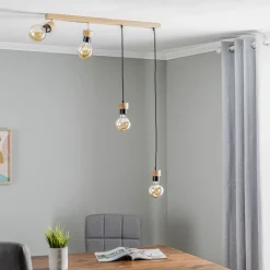 Envostar Merlo hanglamp eiken geolied, 4-lamps