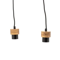 Envostar Merlo hanglamp eiken geolied, 4-lamps