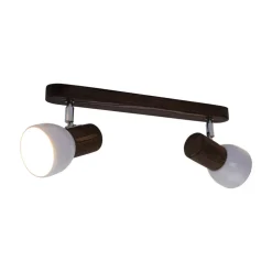 Envostar Nale plafondspot 2-lamps grenen walnoot