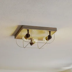 Envostar Neptuna plafondlamp, vierkant, 3-lamps.