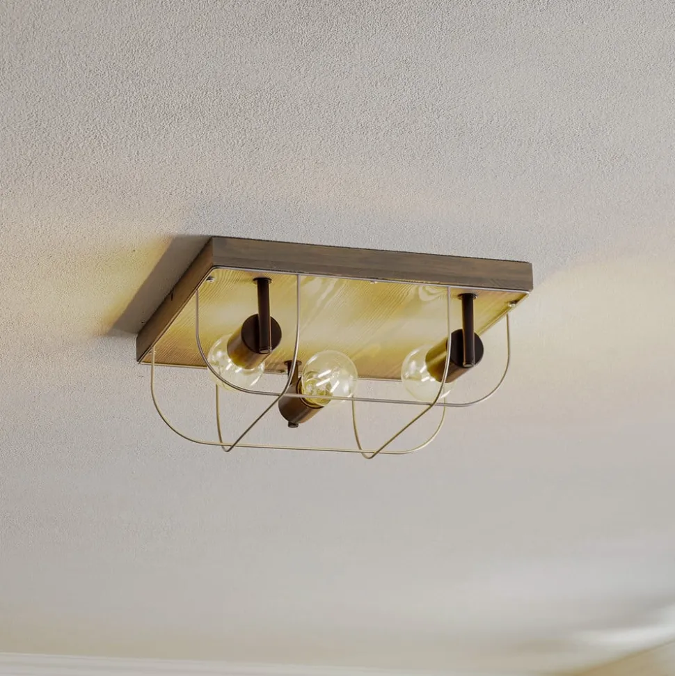 Envostar Neptuna plafondlamp, vierkant, 3-lamps.