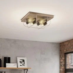 Envostar Neptuna plafondlamp, vierkant, 4-lamps.