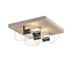 Envostar Neptuna plafondlamp, vierkant, 4-lamps.