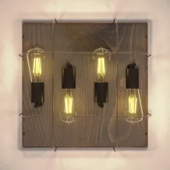 Envostar Neptuna plafondlamp, vierkant, 4-lamps.