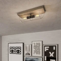 Envostar Neptuna plafondlamp, hoekig, 2-lamps.