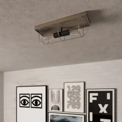 Envostar Neptuna plafondlamp, hoekig, 2-lamps.