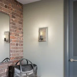 Envostar Neptuna wandlamp, grenen/metaal, 1-lamp