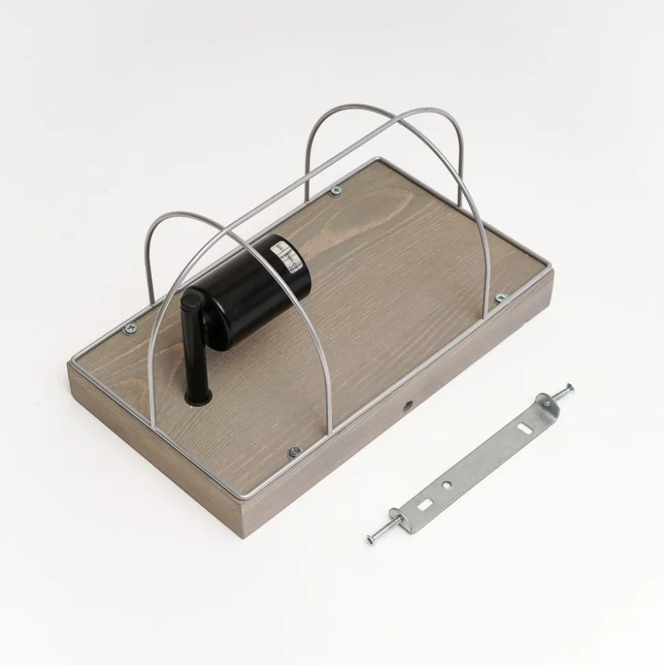 Envostar Neptuna wandlamp, grenen/metaal, 1-lamp