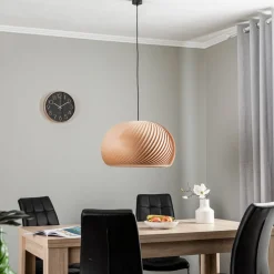 Envostar n.n hanglamp van hout, Ø 53 cm