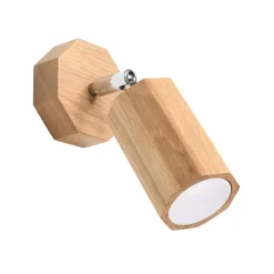 Envostar Peach Puff wandspot hout oktagon 1-lamp