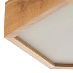 Envostar plafondlamp Hagen, eikenhout