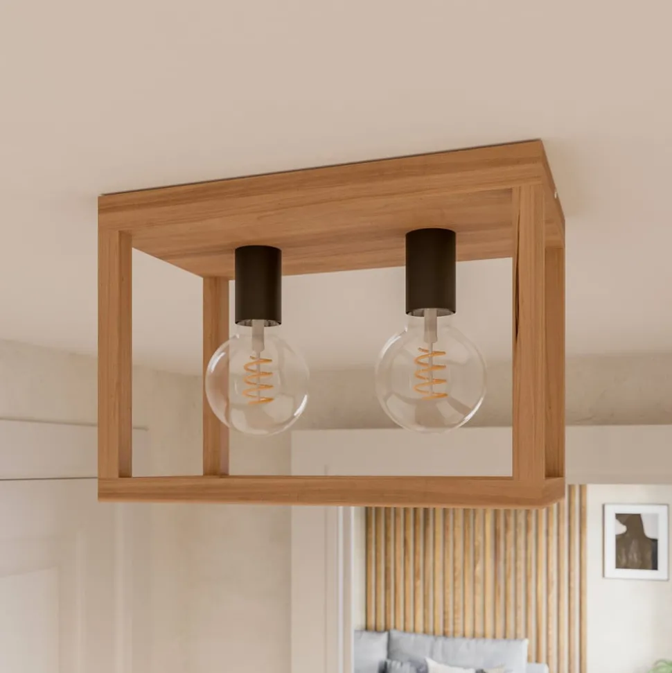 Envostar Rowan eiken plafondlamp, 2-lamps