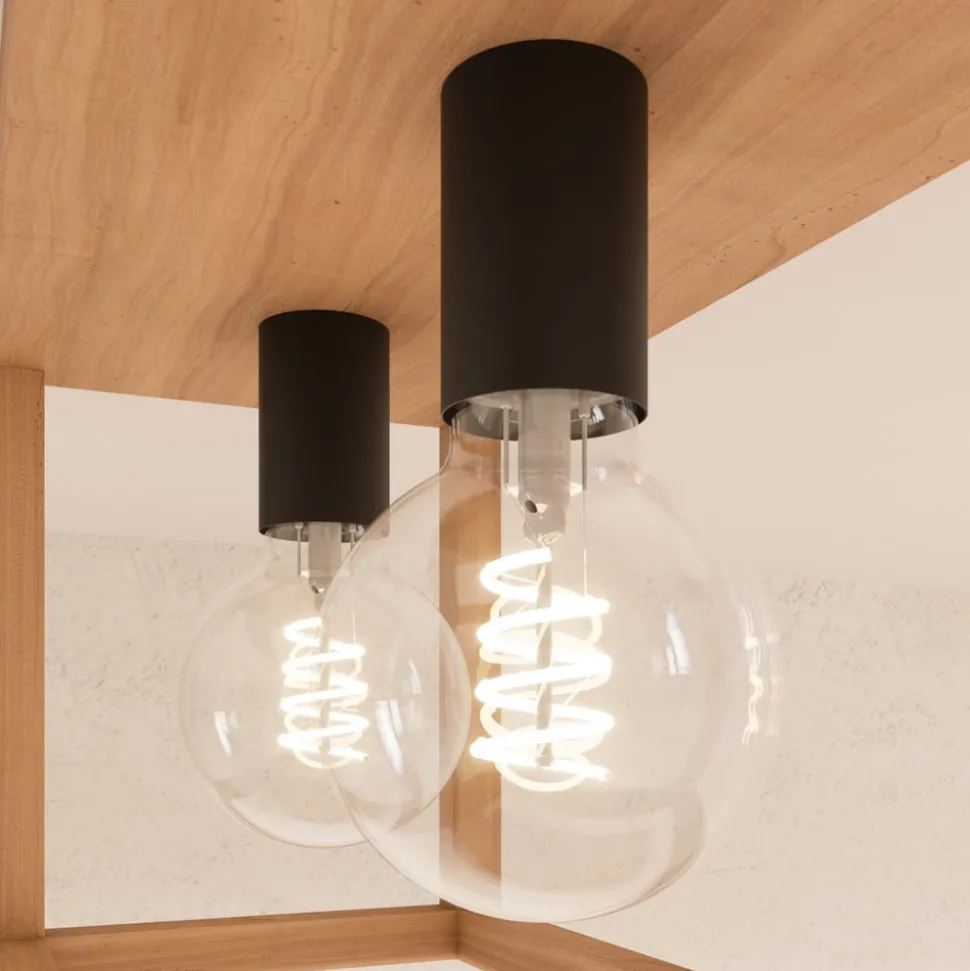 Envostar Rowan eiken plafondlamp, 2-lamps