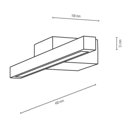 Envostar Spiegel LED spiegellamp eiken, 40 cm
