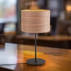 Envostar tafellamp walnoot Ø 25cm van fineer