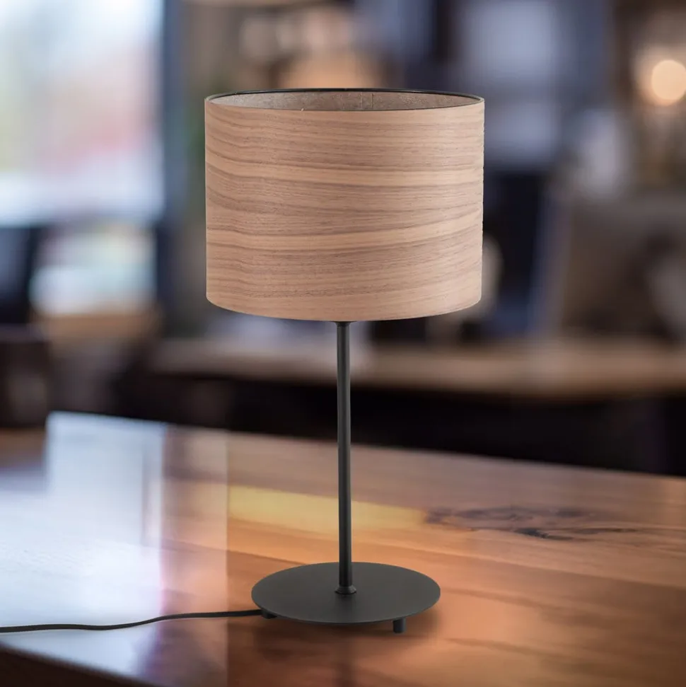 Envostar tafellamp walnoot Ø 25cm van fineer