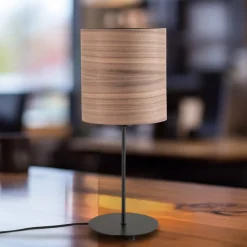 Envostar tafellamp walnoot Ø 20,5 cm van fineer