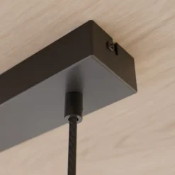 Envostar Talia hanglamp, eiken/wit, 5-lamps